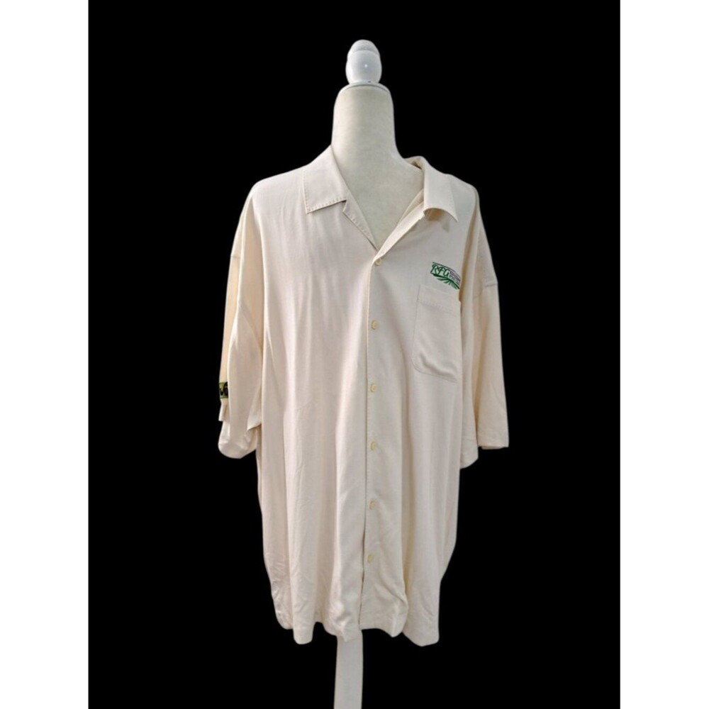 Tommy Bahama Men's Silk Embroidered Travel Short Sleeves Button Down Shirt Sz XX